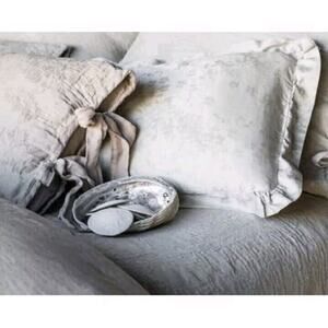 Bella Notte Lillian accent throw pillow ruffled flange Winter White New